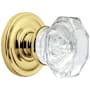 Baldwin 5080 Passage Door Knob Set with 5048 Rose from the Estate Collection Polished Brass