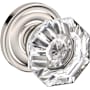Baldwin 5080 Passage Door Knob Set with 5048 Rose from the Estate Collection Lifetime Polished Nickel