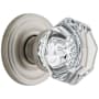 Baldwin 5080 Non-Turning One-Sided Dummy Door Knob with 5048 Rose from the Estate Collection Satin Nickel