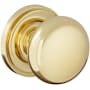 Baldwin Baltimore Non-Turning One-Sided Dummy Door Knob with 5048 Rose from the Estate Collection Lifetime Polished Brass