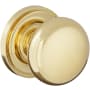 Baldwin Baltimore Passage Door Knob Set with 5048 Rose from the Estate Collection Lifetime Polished Brass