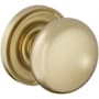 Baldwin Baltimore Non-Turning One-Sided Dummy Door Knob with 5048 Rose from the Estate Collection Lifetime Satin Brass