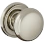 Baldwin Baltimore Non-Turning One-Sided Dummy Door Knob with 5048 Rose from the Estate Collection Lifetime Polished Nickel