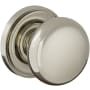 Baldwin Baltimore Passage Door Knob Set with 5048 Rose from the Estate Collection Lifetime Polished Nickel