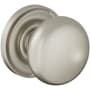 Baldwin Baltimore Non-Turning One-Sided Dummy Door Knob with 5048 Rose from the Estate Collection Lifetime Satin Nickel