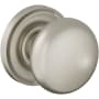 Baldwin Baltimore Passage Door Knob Set with 5048 Rose from the Estate Collection Lifetime Satin Nickel