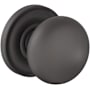 Baldwin Baltimore Non-Turning One-Sided Dummy Door Knob with 5048 Rose from the Estate Collection Oil-Rubbed Bronze