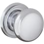 Baldwin Baltimore Passage Door Knob Set with 5048 Rose from the Estate Collection Polished Chrome