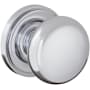 Baldwin Baltimore Passage Door Knob Set with 5048 Rose from the Estate Collection Polished Chrome