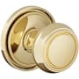 Baldwin Nashville Non-Turning One-Sided Dummy Door Knob with 5070 Rose from the Estate Collection Non-Lacquered Brass