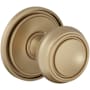 Baldwin Nashville Non-Turning Two-Sided Dummy Door Knob Set with 5070 Rose from the Estate Collection Vintage Brass