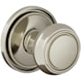 Baldwin Nashville Non-Turning Two-Sided Dummy Door Knob Set with 5070 Rose from the Estate Collection Lifetime Polished Nickel