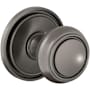 Baldwin Nashville Passage Door Knob Set with 5070 Rose from the Estate Collection Lifetime Graphite Nickel