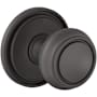 Baldwin Nashville Passage Door Knob Set with 5070 Rose from the Estate Collection Oil-Rubbed Bronze