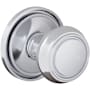Baldwin Nashville Non-Turning Two-Sided Dummy Door Knob Set with 5070 Rose from the Estate Collection Polished Chrome
