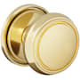 Baldwin Nashville Non-Turning One-Sided Dummy Door Knob with 5070 Rose from the Estate Collection Lifetime Polished Brass