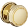 Baldwin Nashville Passage Door Knob Set with 5070 Rose from the Estate Collection Non-Lacquered Brass