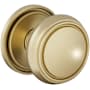 Baldwin Nashville Non-Turning One-Sided Dummy Door Knob with 5070 Rose from the Estate Collection Lifetime Satin Brass