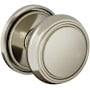 Baldwin Nashville Non-Turning One-Sided Dummy Door Knob with 5070 Rose from the Estate Collection Lifetime Polished Nickel