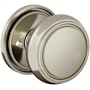 Baldwin Nashville Privacy Door Knob Set with 5123 Rose from the Estate Collection Lifetime Polished Nickel