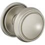 Baldwin Nashville Non-Turning One-Sided Dummy Door Knob with 5070 Rose from the Estate Collection Lifetime Satin Nickel