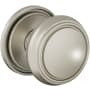 Baldwin Nashville Passage Door Knob Set with 5070 Rose from the Estate Collection Lifetime Satin Nickel