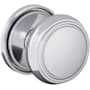 Baldwin Nashville Non-Turning One-Sided Dummy Door Knob with 5070 Rose from the Estate Collection Polished Chrome
