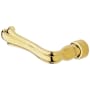 Baldwin Single Left Hand Estate Lever without Rosette Locking/Latching Mechanism Purchased Separately
 Non-Lacquered Brass