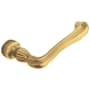 Baldwin Pair of Estate Levers without Rosettes Locking/Latching Mechanism Purchased Separately Satin Brass and Brown