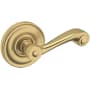 Baldwin 5103 Passage Door Lever Set with 5048 Rose from the Estate Collection Vintage Brass