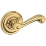 Baldwin 5103 Privacy Door Lever Set with 5048 Rose from the Estate Collection Lifetime Satin Brass