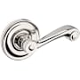 Baldwin 5103 Passage Door Lever Set with 5048 Rose from the Estate Collection Lifetime Polished Nickel