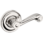 Baldwin 5103 Privacy Door Lever Set with 5048 Rose from the Estate Collection Lifetime Polished Nickel