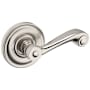 Baldwin 5103 Passage Door Lever Set with 5048 Rose from the Estate Collection Lifetime Satin Nickel