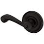 Baldwin 5103 Left Handed Non-Turning One-Sided Dummy Door Lever with 5048 Rose from the Estate Collection Oil Rubbed Bronze
