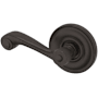 Baldwin 5103 Left Handed Non-Turning One-Sided Dummy Door Lever with 5048 Rose from the Estate Collection Venetian Bronze