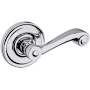 Baldwin 5103 Passage Door Lever Set with 5048 Rose from the Estate Collection Polished Chrome
