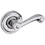 Baldwin 5103 Privacy Door Lever Set with 5048 Rose from the Estate Collection Polished Chrome