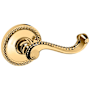 Baldwin 5104 Right Handed Non-Turning One-Sided Dummy Door Lever with 5004 Rose from the Estate Collection Non-Lacquered Brass