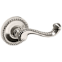 Baldwin 5104 Non-Turning Two-Sided Dummy Door Lever Set with 5004 Rose from the Estate Collection Lifetime Satin Nickel