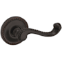 Baldwin 5104 Right Handed Non-Turning One-Sided Dummy Door Lever with 5004 Rose from the Estate Collection Venetian Bronze