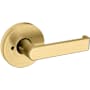 Baldwin 5105 Privacy Door Lever Set with 5046 Rose from the Estate Collection Lifetime Satin Brass