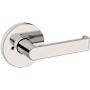 Baldwin 5105 Privacy Door Lever Set with 5046 Rose from the Estate Collection Lifetime Polished Nickel