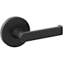 Baldwin 5105 Passage Door Lever Set with 5046 Rose from the Estate Collection Satin Black