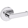 Baldwin 5105 Passage Door Lever Set with 5046 Rose from the Estate Collection Polished Chrome