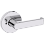 Baldwin 5105 Privacy Door Lever Set with 5046 Rose from the Estate Collection Polished Chrome