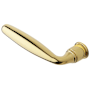 Baldwin Single Left Hand Estate Lever Without Rosette Locking/Latching Mechanism Purchased Separately Lifetime Polished Brass