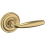Baldwin 5106 Passage Door Lever Set with 5048 Rose from the Estate Collection Vintage Brass