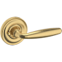 Baldwin 5106 Privacy Door Lever Set with 5048 Rose from the Estate Collection Lifetime Satin Brass