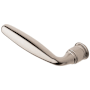 Baldwin Single Left Hand Estate Lever Without Rosette Locking/Latching Mechanism Purchased Separately Lifetime Polished Nickel